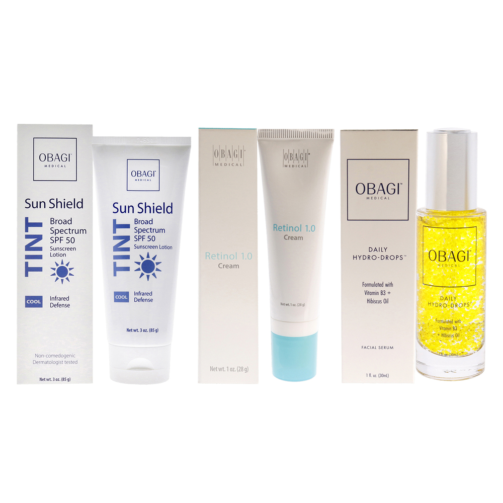 Obagi Kit by Obagi for Unisex - 3 Pc Kit 3oz Sun Shield Tint SPF 50 -
